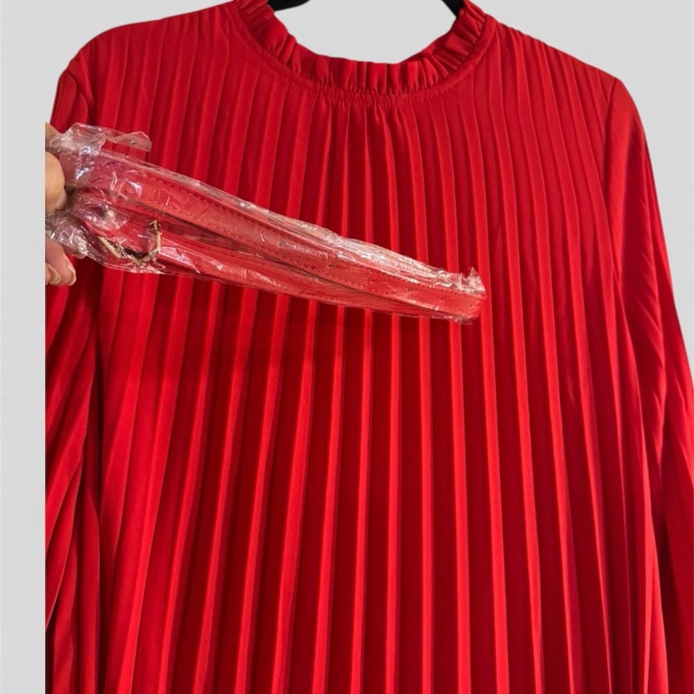 MOTF Vibrant Red Ruffled Dress - Picture 6 of 9
